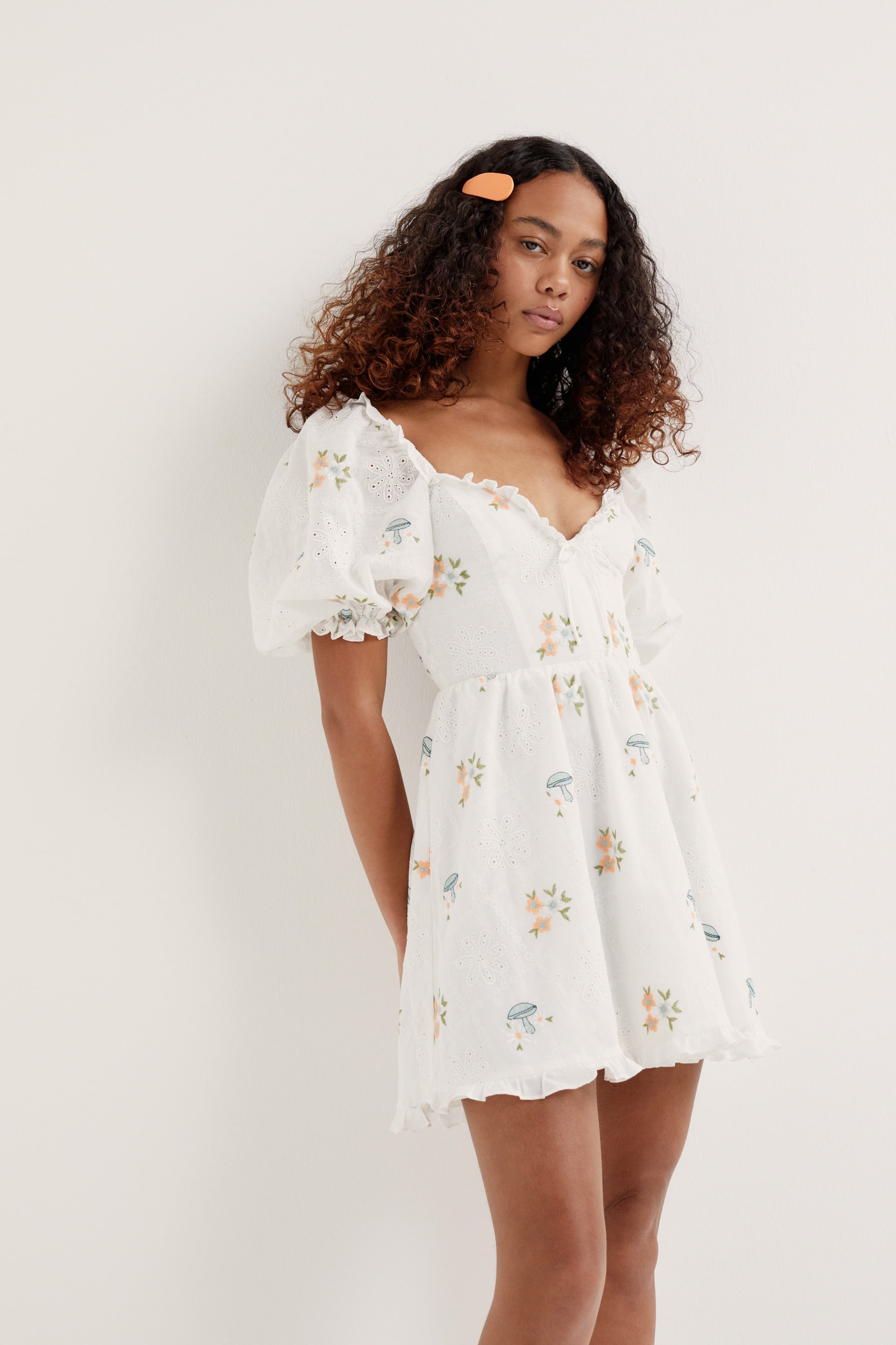 Yolanda Puff Sleeve Mini Dress – For ...